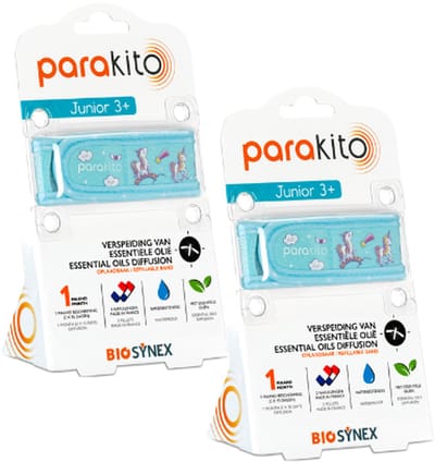 Parakito Kinderen - Anti-Muggen Armband Eenhoorn - Natuurlijk - Navulbaar - Tot 15 Dagen Bescherming per Navulling - Waterbestendig - 2 stuks
