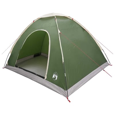 vidaXL - Kamperen - tent - 4-persoons - Groen - 185T - Polyester - met - PU-coating