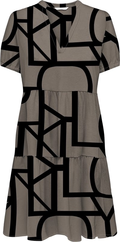 ONLY - ONLNOVA LIFE VIS S/S THEA DRESS WVN - Dames - Mini jurken