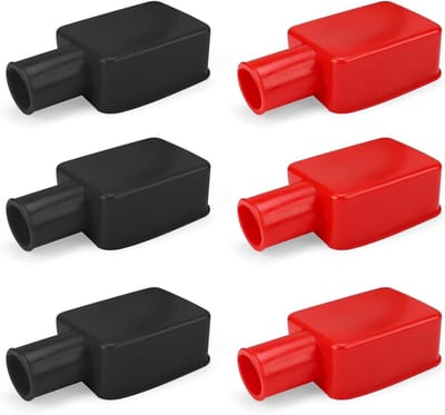 Allecto Plus - 6 stuks rubberen accupoolafdekking voor auto's, e-bikes en vrachtwagens met isolatie.