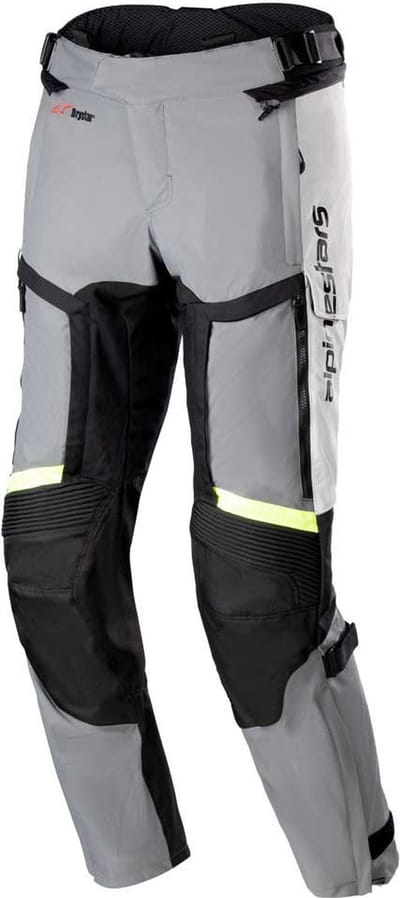 Alpinestars Bogotá Pro Drystar 4 Seasons Ice Grijs Donkergrijs Fluo Geel Motorbroek - Broek