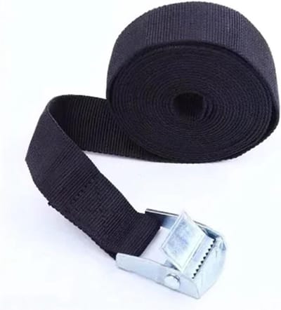 Spanbanden Set - Bevestigingsriemen - Vracht Beveiligen - Metalen Gesp - 2 Meter - Zwart