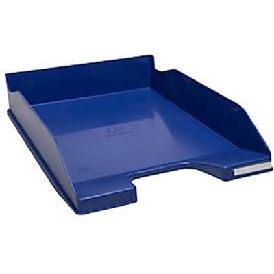Exacompta BEE BLUE Combo-Midi brievenlade, voor A4+ documenten, stapelbaar, etikethouder, kunststof, marineblauw, 6 stuks