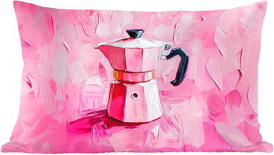 Sierkussens - Kussentjes Woonkamer - 60x40 cm - Roze - Verf - Coffee