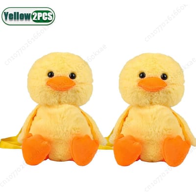 Petit Sac Peluche Canard Jaune Sac à Dos Souple à Bandoulière Mignon Dessin Animé Voyage École Cadeau pour Adolescentes Sacs Animaux Accessoires