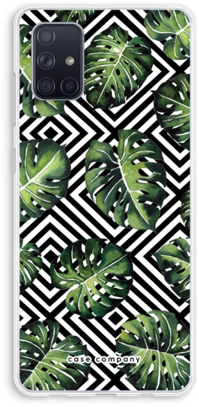 Case Company® - Hoesje geschikt voor Samsung Galaxy A71 hoesje - Geometrische jungle - Soft Cover Telefoonhoesje - Bescherming aan alle Kanten en Schermrand