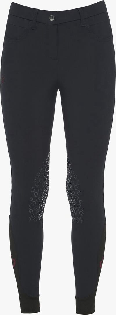 Cavalleria Toscana Jumping Rijbroek Jersey Knee Grip Meisjes FW24 S Navy