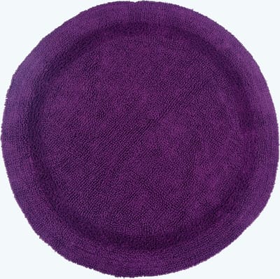 Homescapes ronde badmat paars 80 cm gemaakt van 100% katoen
