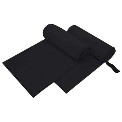 vidaXL - Sporthanddoeken - 2 - st - Zwart - 200 - x - 100 - cm - Polyester - en - polyamide