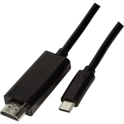 LogiLink UA0330 USB-C-displaykabel USB-C / HDMI Adapterkabel USB-C stekker, HDMI-A-stekker 3.00 m Zwart