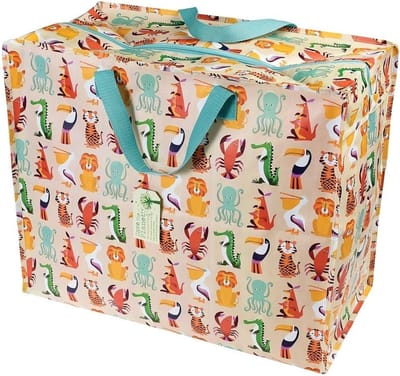 Jumbo Opbergzak - Opbergtas Dier - Speelgoed Opbergen - Gemaakt Van Gerecyclede Flessen - 55 x 28 x 48 cm