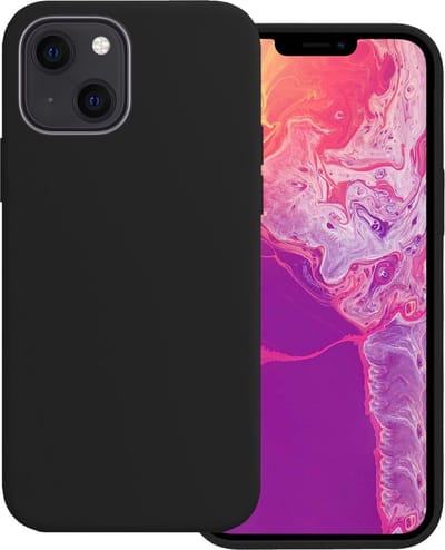 Hoesje Geschikt voor Apple iPhone 13 Mini - Sterk & Shockproof - Hoes Cover - Siliconen Case - Zwart