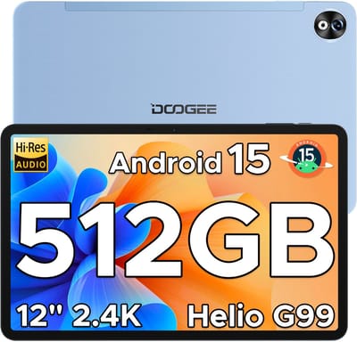 DOOGEE T40 PRO Tablet - 12 inch 2.4K - Android 15 - Helio G99-processor - 20 GB RAM + 512 GB / 2 TB TF - gamingtablet - 10800 mAh/18W - 16 MP + 8 MP camera's - ondersteunt 4G dual SIM dual standby - 5G wifi - GPS - Widevine L1 - 4 x Smart PA