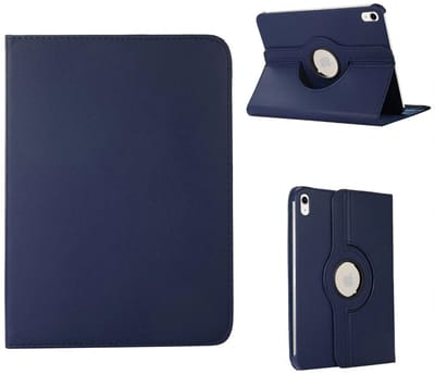 Casemania Hoes Geschikt voor Apple iPad 2025 (A16) & 2022 10e Gen - Donker Blauw - Draaibare Tablet Book Cover