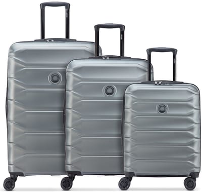 Delsey Paris Meteor 4 wielen Kofferset 3-delig met uitbreidingsplooi - Harde bagage - TSA slot - graphite