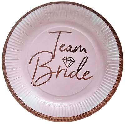 Amscan - Borden 'Team Bride' 23 cm - 8 stuks