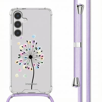 imoshion Hoesje - Geschikt voor Samsung Galaxy S24 - Design Hoesje met Koord - Sandstone Dandelion
