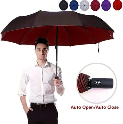 Bovista Moderne Stormparaplu - Opvouwbaar - Windproof Paraplu - Stormproef - Automatisch Uitklapbaar - Umbrella - Windproef - Bordeaux