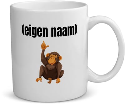 Akyol - aap met eigen naam koffiemok - theemok - Aap - apen liefhebbers - leuk cadeau voor iemand die houdt van apen - cadeau - kado - 350 ML inhoud
