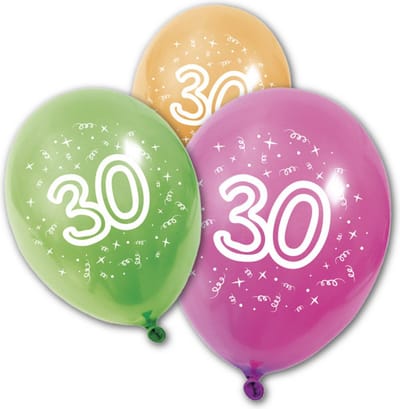 HOBI - 8 30 jaar verjaardag ballonnen