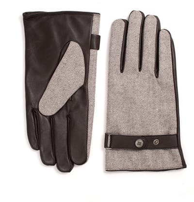 FIORE | Handschoenen met visgraatmotief | Light bruin