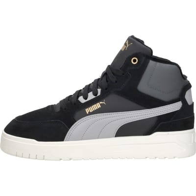 PUMA Shuffle Downtown Mid WTR Unisex Sneakers - PUMA Black-Gray Echo-PUMA Gold