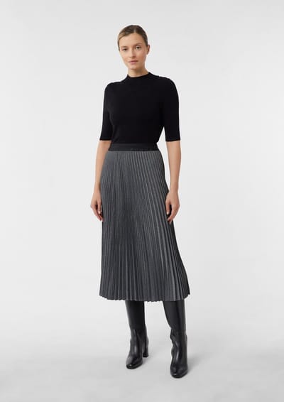 Plissé Rok met Elastische Taille Dames COMMA
