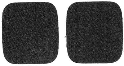 Restyle - Kniestukken Opstrijkbaar - Zwarte Jeans - 2 Stuks
