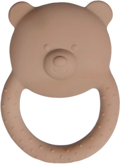 Jollein Bijtring Rubber Teddy Bear - Biscuit
