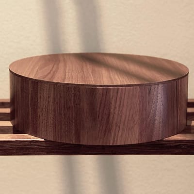 Houten Naaimand - Naaiset Opbergdoos - Naaibenodigdheden Organiseren - Stijlvol Houtdesign - 27x27x7.8cm - Bruin