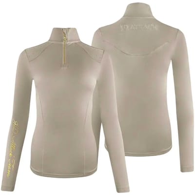 Technisch paardenrijshirt met lange mouwen voor dames JD Attack Cilla