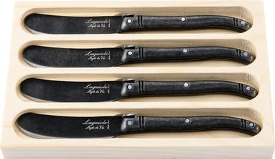 Laguiole Style de Vie Botermessen Premium Line - 4-delig - Stonewash