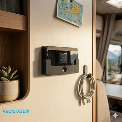 Muurbeugel geschikt voor TP-Link M7350 Wandhouder | Stevige Muur Beugel | Wall Mount Houder - Inclusief Bevestigingsmateriaal - VectorX3D®
