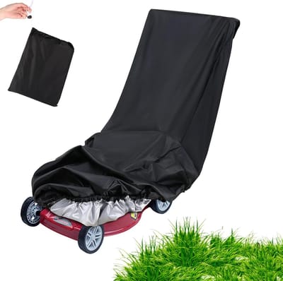 Grastrimmerafdekking voor buiten, waterdicht, 195 x 112 x 66 cm, afdekking voor grasmaaiers, waterdicht, 210D Oxford, afdekking met trekkoord en opbergtas