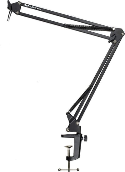 Microfoon Arm - Studiemicrofoon Houder - Podcast Opnames - Stevige Metalen Constructie - 40cm Uitschuifbaar - Zwart