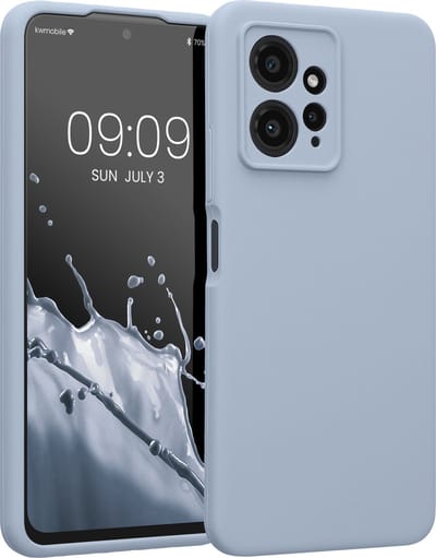 kwmobile telefoonhoesje geschikt voor Xiaomi Redmi Note 12 (4G) - TPU backcover met siliconen coating - Smartphone case in mat lichtblauw
