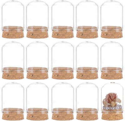 Solidchoice- Glazen Potjes 30 Stuks - 15 ml - Vitrine Decoratie - Kurkstoppen - DIY Projecten - Kunstdecoratie - Schitterende Ambachtelijke Ervaring - Decoratief Potje