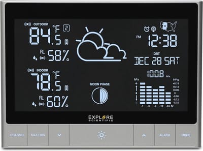 Geavanceerd Weerstation met Buitensensor - Temperatuur, Luchtvochtigheid, Luchtdruk en Vorstwaarschuwing