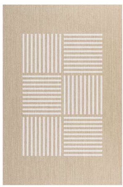 Storesdeco Premium vinyl vloerkleed, wasbaar, antislip en slijtvast – Witte lijnen 60x90 cm