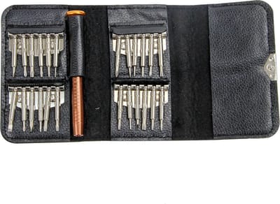 Professionele precisie bitschroevendraaierset 25-delig in etui incl Torx en Pentalobe - Magnetisch - Gereedschap voor Laptop / Camera / Smartphone / iPhone / Tablet / MacBook / Brillen / Horloges / Uurwerk