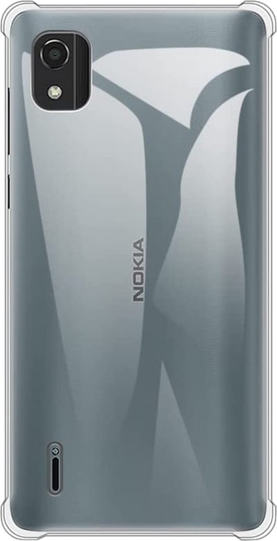 Hoesje geschikt voor Nokia C2 2nd Edition - Anti Shock Proof Siliconen Back Cover Case Hoes Transparant