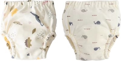 2 Stuks - Oefenbroekjes Zindelijkheid Waterproof - 15-20 kg (3 t/m 5 jaar) - Peuters - Wasbare Zindelijkheidsbroekjes - Dinosaurus Walvis