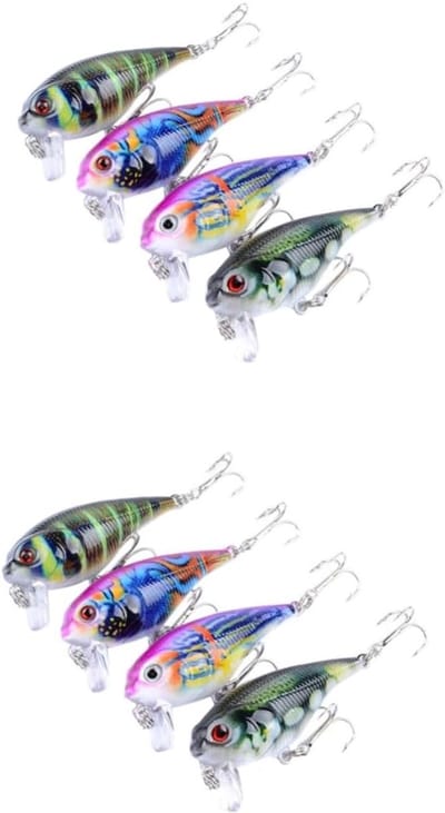Kunstaas Set - Vis Lokkers - Diepzee Vissen - Realistische Vorm - 5.5 cm Lengte - Meerdere Kleuren