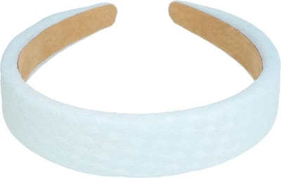 Haarsoires Haarband Diadeem 3cm – Zacht Gevuld – Blokpatroon – Blauw