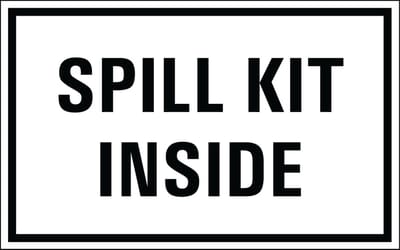 Spill kit inside sticker 320 x 200 mm