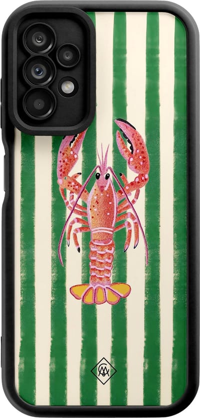 Casimoda® hoesje - Geschikt voor Samsung Galaxy A23 - Kreeft - Zwart TPU Backcover - Geen opdruk - Groen