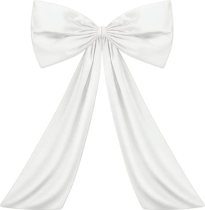 Grote Decoratieve Boog Strik voor Kamer – Wit – Coquette Gigantisch Lint – Wanddecoratie voor Kerst, Verjaardag en Bruiloft – Achtergronddecor voor Feest en Interieur
