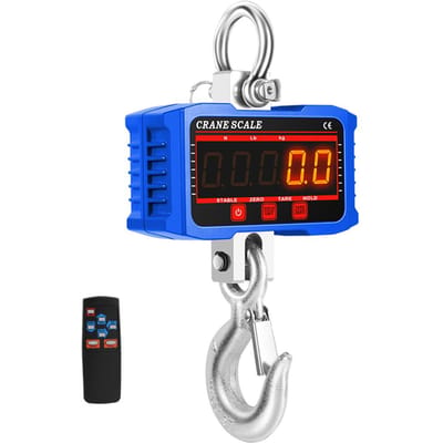 Digitale LCD-display Kraanweegschaal Hoge belasting Draagbare industriële elektronische zware gewichtshaak blauw