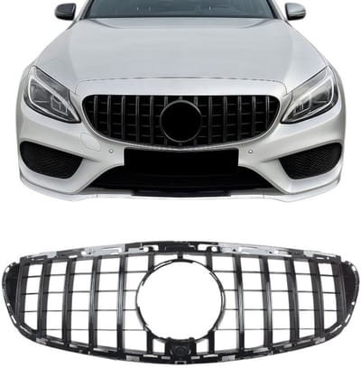 Panamericana GT Grill Geschikt voor Mercedes E-Klasse W212 S212 2013-2015 – Hoogglans Zwart