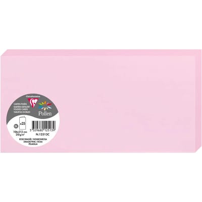 Clairefontaine briefkaarten met dubbele voorkant in bonbonroze kleur.
